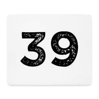 39 Number jersey - Mouse Pad (horizontal) - white - Front