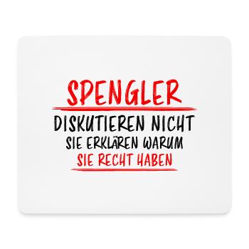 Spengler Beruf Lustiger Spruch Handwerker Geschenk - Mousepad (Querformat) - Weiß - Vorne