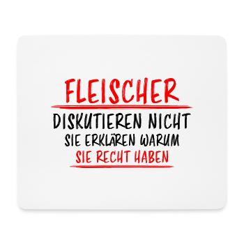 Fleischer Metzger Beruf Lustiger Spruch Geschenk - Mousepad (Querformat) - Weiß - Vorne