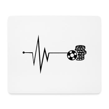 Poker Chip Pulse - Tapis de souris (format paysage) - blanc - Devant