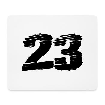23 Maillot numéro - Tapis de souris (format paysage) - blanc - Devant