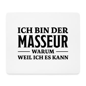Masseur Lustiger Spruch Massage Masseur Geschenk - Mousepad (Querformat) - Weiß - Vorne