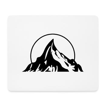 Berg Symbol Landschaft - Mousepad (Querformat) - Weiß - Vorne