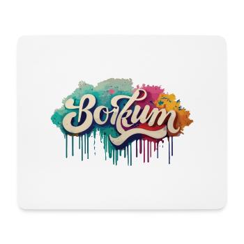 Borkum Graffiti Schriftzug - Mousepad (Querformat) - Weiß - Vorne