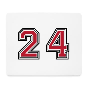 24 number symbol - Mouse Pad (horizontal) - white - Front