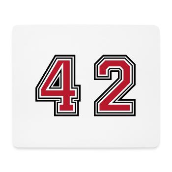 42 Zahl symbol - Mousepad (Querformat) - Weiß - Vorne