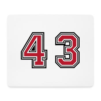 43 Zahl symbol - Mousepad (Querformat) - Weiß - Vorne