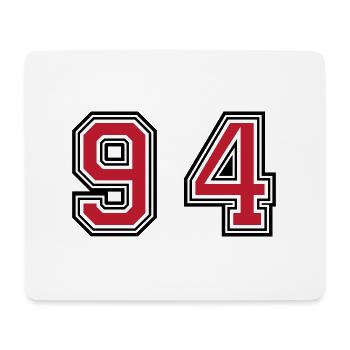 94 Zahl Symbol - Mousepad (Querformat) - Weiß - Vorne