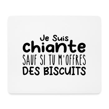 Woman who adores: Cookies. Funny Design Humor - Mouse Pad (horizontal) - white - Front