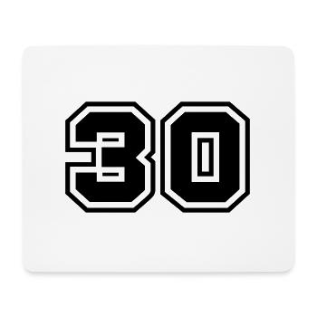 30 nombre symbole - Tapis de souris (format paysage) - blanc - Devant