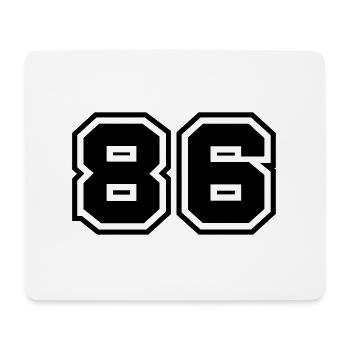 86 number symbol - Mouse Pad (horizontal) - white - Front
