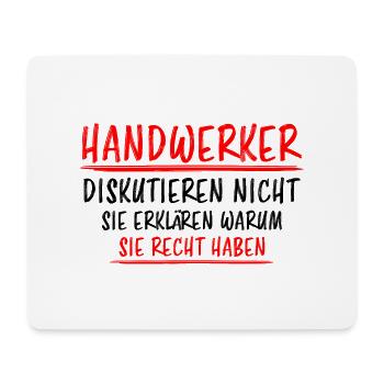 Handwerker Lustiger Spruch Job Heimwerker Geschenk - Mousepad (Querformat) - Weiß - Vorne