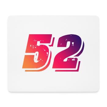 Symbole numérique 52 - Tapis de souris (format paysage) - blanc - Devant