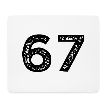 67 Number jersey - Mouse Pad (horizontal) - white - Front