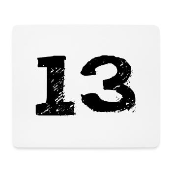 13 Maillot numéro - Tapis de souris (format paysage) - blanc - Devant
