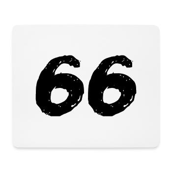 66 Zahl Trikot - Mousepad (Querformat) - Weiß - Vorne
