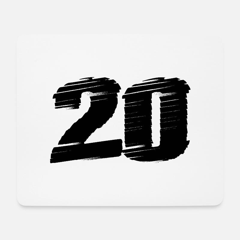 20 Number jersey - Mouse Pad (horizontal) - white