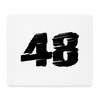 48 Maillot numéro - Tapis de souris (format paysage) - blanc - Devant