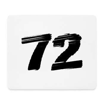 72 Zahl Trikot - Mousepad (Querformat) - Weiß - Vorne