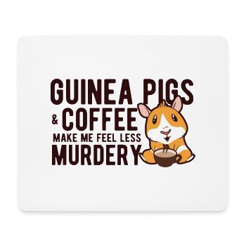 Nagetier Meerschwein Meerschweinchen - Mousepad (Querformat) - Weiß - Vorne