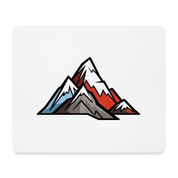 Symbole de l’alpiniste des montagnes - Tapis de souris (format paysage) - blanc - Devant