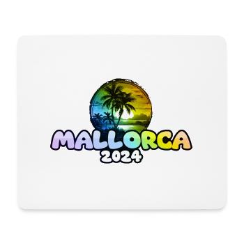 Mallorca 2024 Palm Trees Colorful - Mouse Pad (horizontal) - white - Front
