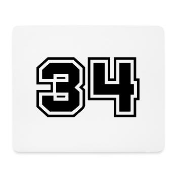 34 number symbol - Mouse Pad (horizontal) - white - Front