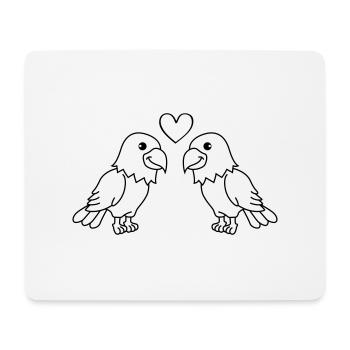 Adler Comic Paar Liebe - Mousepad (Querformat) - Weiß - Vorne