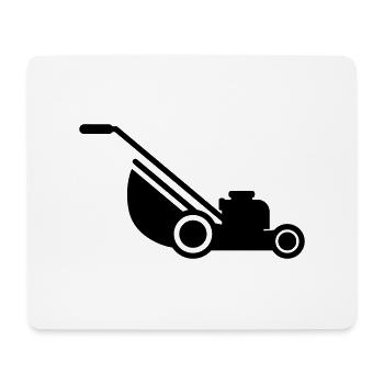 Rasenmäher icon symbol - Mousepad (Querformat) - Weiß - Vorne