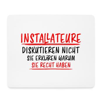 Installateur Job Lustiger Spruch Heizung Geschenk - Mousepad (Querformat) - Weiß - Vorne