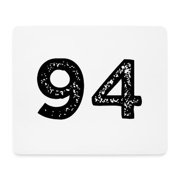 94 Zahl Trikot - Mousepad (Querformat) - Weiß - Vorne