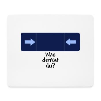 was denkst du schwarz - Mousepad (Querformat) - Weiß - Vorne