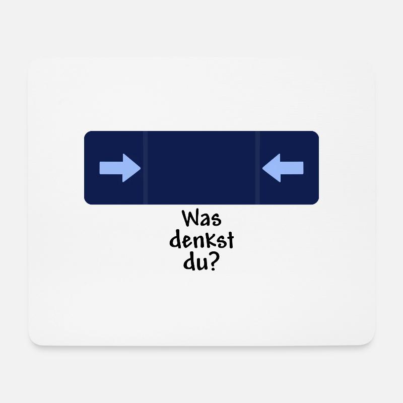 was denkst du schwarz - Mousepad (Querformat) - Weiß
