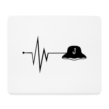 Icône de chapeau de pêche Pulse - Tapis de souris (format paysage) - blanc - Devant