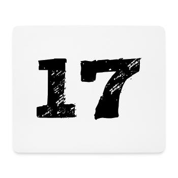 17 Number jersey - Mouse Pad (horizontal) - white - Front