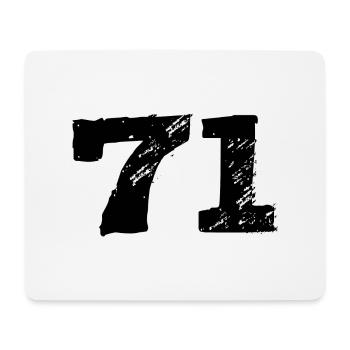 71 Maillot numéro - Tapis de souris (format paysage) - blanc - Devant