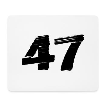 47 Numéro maillot - Tapis de souris (format paysage) - blanc - Devant