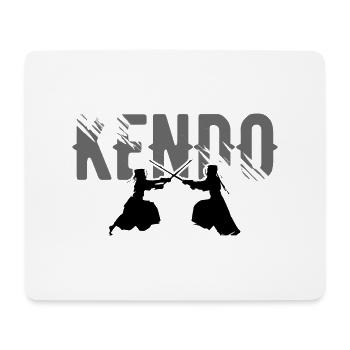 Japanischer Schwertkampf Kendo - Mousepad (Querformat) - Weiß - Vorne