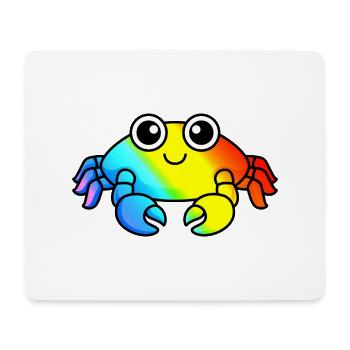 Krabbe Comic Tier - Mousepad (Querformat) - Weiß - Vorne
