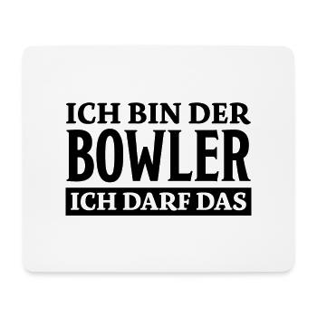Bowling Spruch Bowlingspieler Fun Bowler Geschenk - Mousepad (Querformat) - Weiß - Vorne