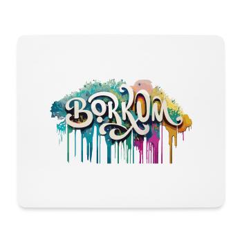 Borkum Graffiti Schriftzug - Mousepad (Querformat) - Weiß - Vorne