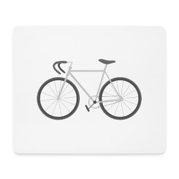 Minimal Fahrrad Silhouette Grafik - Mousepad (Querformat) - Weiß - Vorne