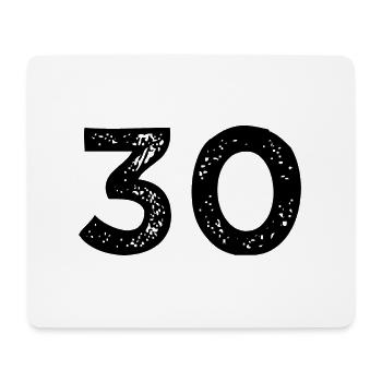 Maillot à 30 chiffres - Tapis de souris (format paysage) - blanc - Devant