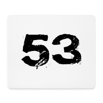 53 Numéro maillot - Tapis de souris (format paysage) - blanc - Devant