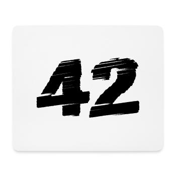 42 Maillot numéro - Tapis de souris (format paysage) - blanc - Devant