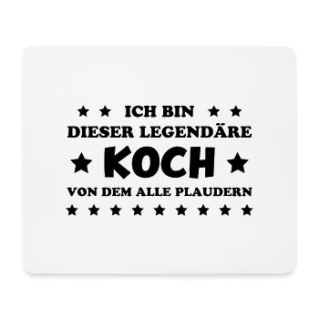 Koch Lustig Spruch Beruf Gastronomie Koch Geschenk - Mousepad (Querformat) - Weiß - Vorne