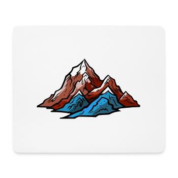 Berge Symbol Natur - Mousepad (Querformat) - Weiß - Vorne