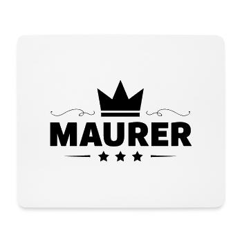 Maurer Beruf - Mousepad (Querformat) - Weiß - Vorne