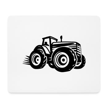 Tracteur Silhouette Agriculture - Tapis de souris (format paysage) - blanc - Devant