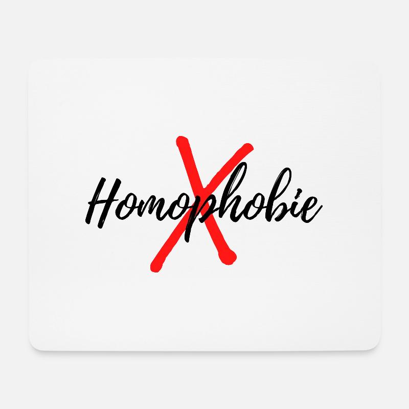 Gegen Hompphobie - Mousepad (Querformat) - Weiß